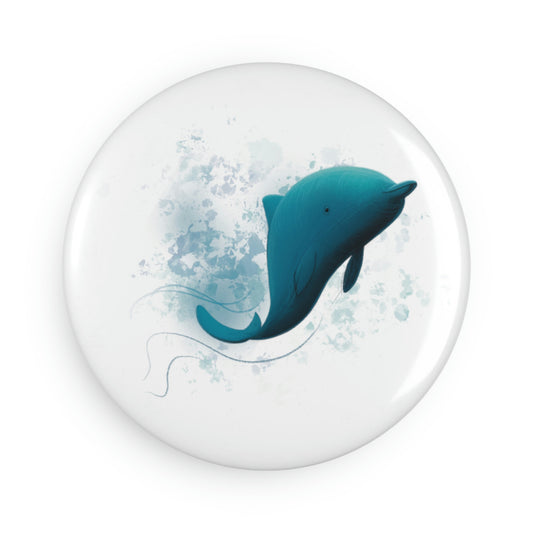 The Dolphin Button Magnet