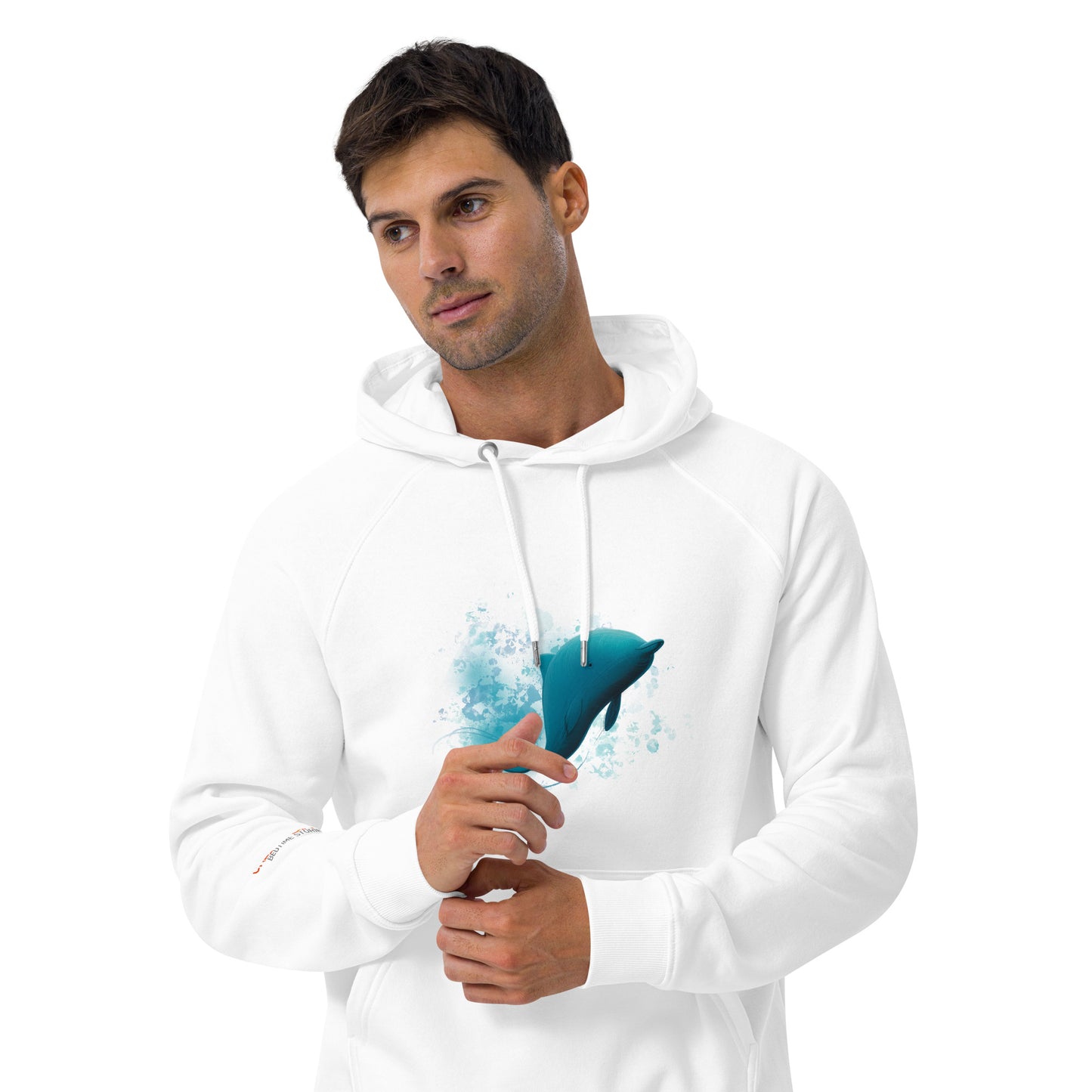 The Dolphin - Unisex eco raglan hoodie